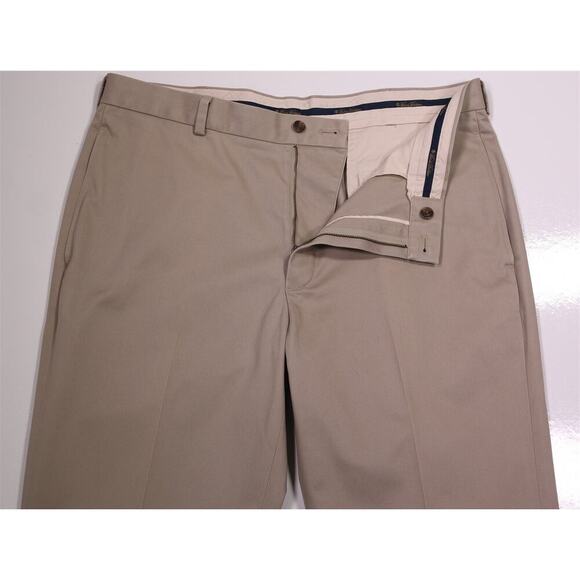 Brooks Brothers Advantage Chino * Lot of 2 * Khaki Flat Front Cotton Pants 38x30 - Picture 13 of 15